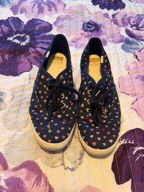 Womens Keds Kate Space Laced Sneakers- Hearts- Size 10
